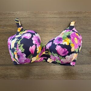 Cacique Floral Bra lightly lined full coverage size 38I